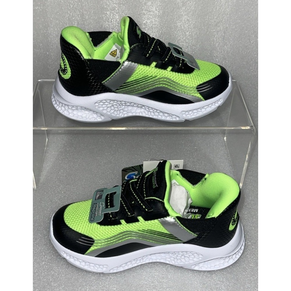 S Sport By Skechers Myles Sneakers Light Up Stretch Laces Strap Boys Size 6 NEW - Picture 7 of 17